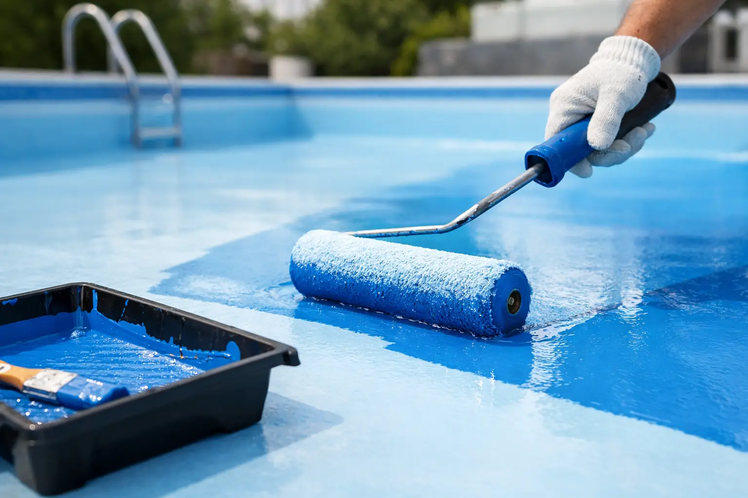 How to Roll Epoxy Pool Paint Properly