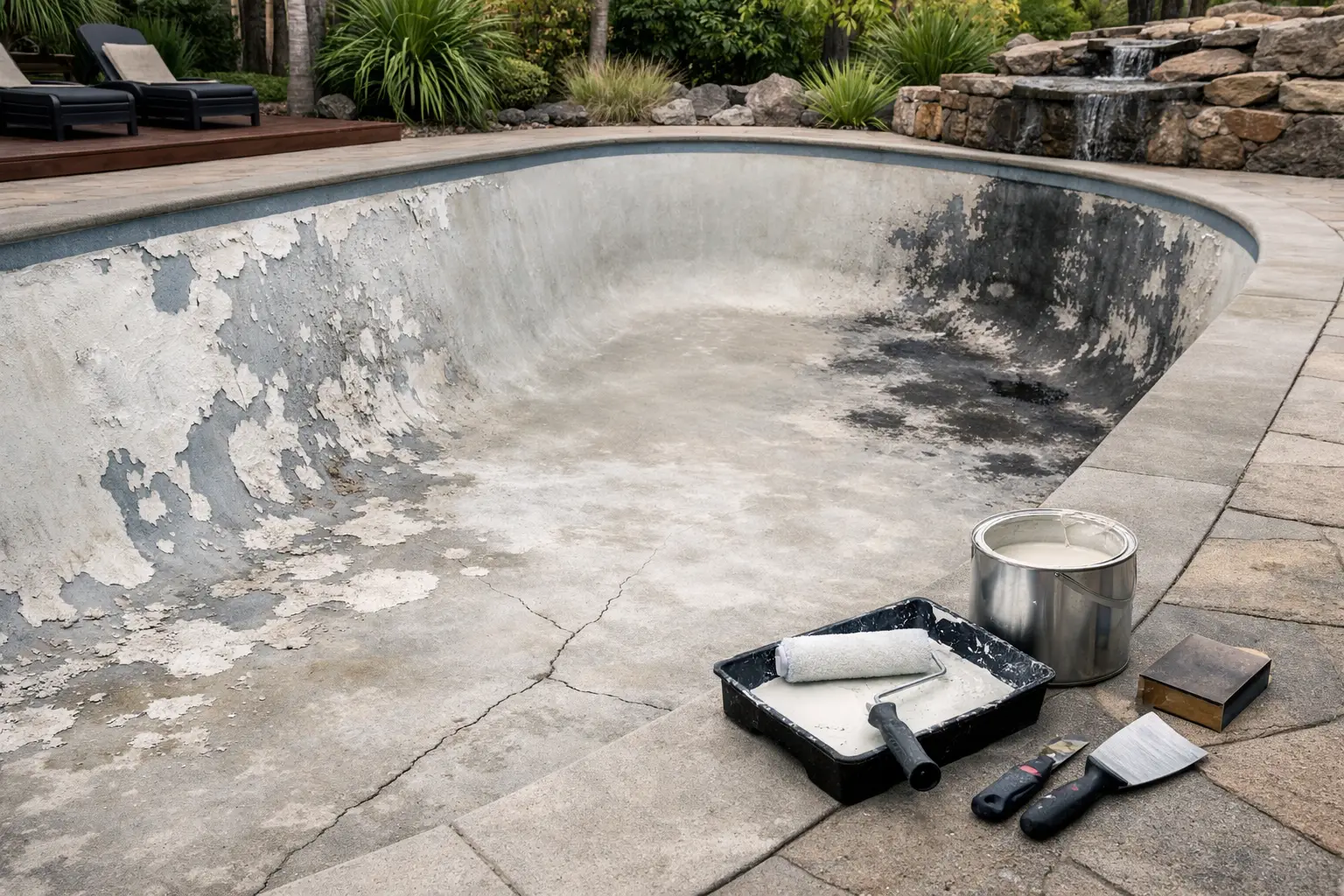 Concrete Pool Paint Failure Examples and Fixes